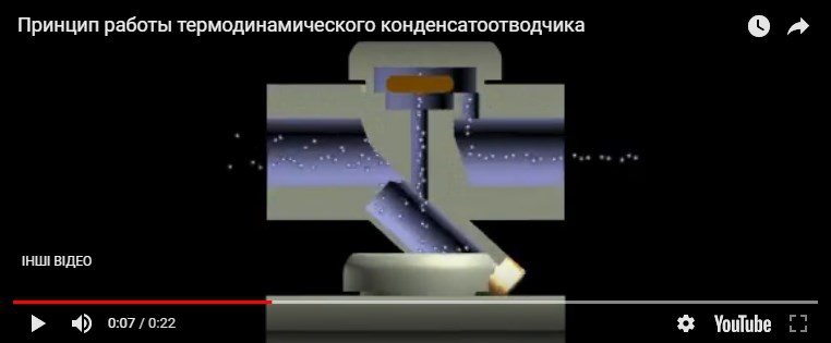 Видеообзор термодинамического конденсатоотводчика